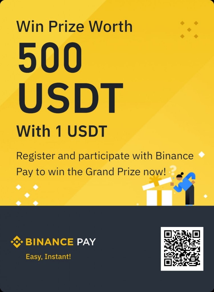 立即参与 Binance Pay  赢得500美元! 加入链接https://safu.im/lG4ZCiYh