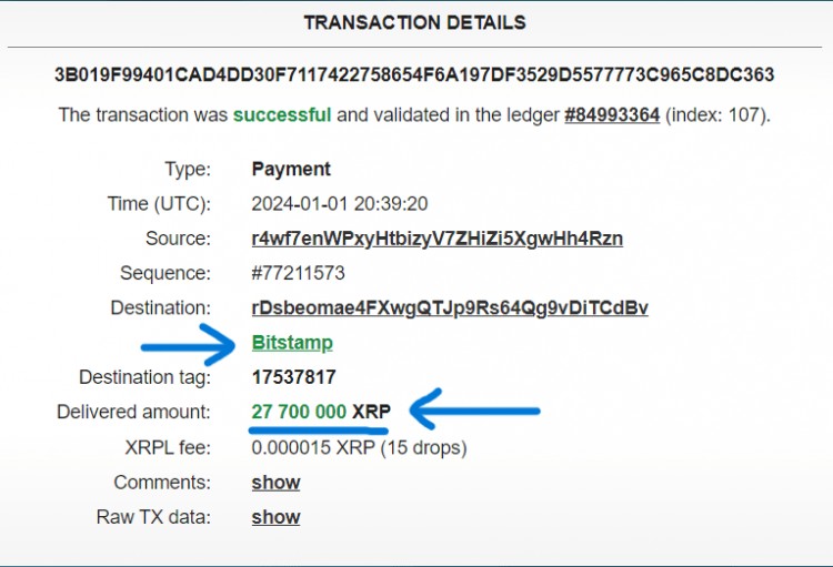 XRP 警报：2770 万正在转移至 BITSTAMP