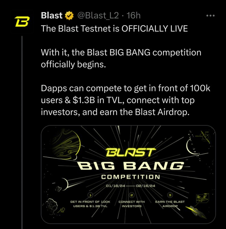 开发者独家机会：通过 Blast 空投赚大钱