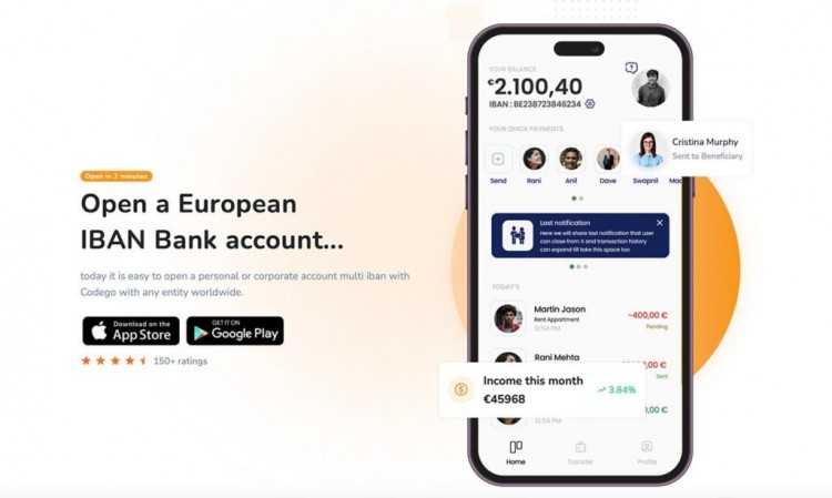 CODEGOGROUP推出CODEGOPAY一款包含IBAN银行卡和加密欧元CONVE的一体化支付应用程序