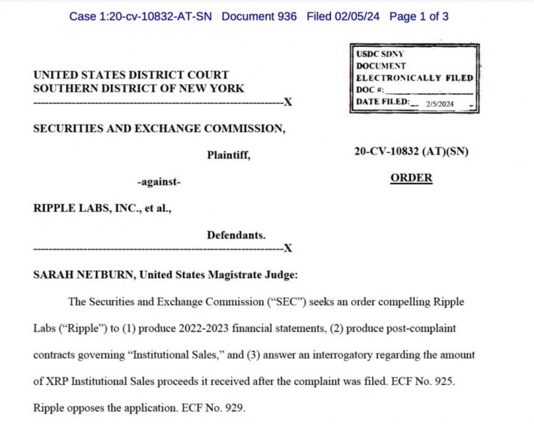 SEC 在正在进行的诉讼中取得了对 Ripple 的重大胜利