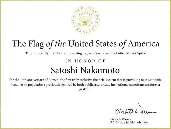 America suddenly pays tribute to Satoshi Nakamoto