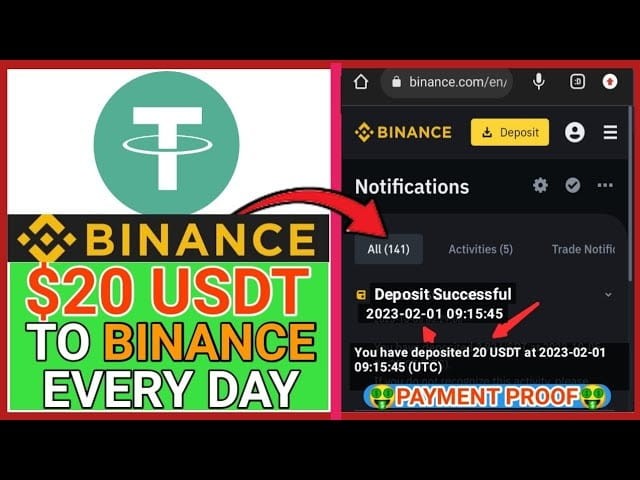 Binance Pay赚取20 USDT每天