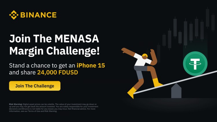 MENASA保证金挑战完成任务即可获得IPHONE15并分享24000FDUSD奖励