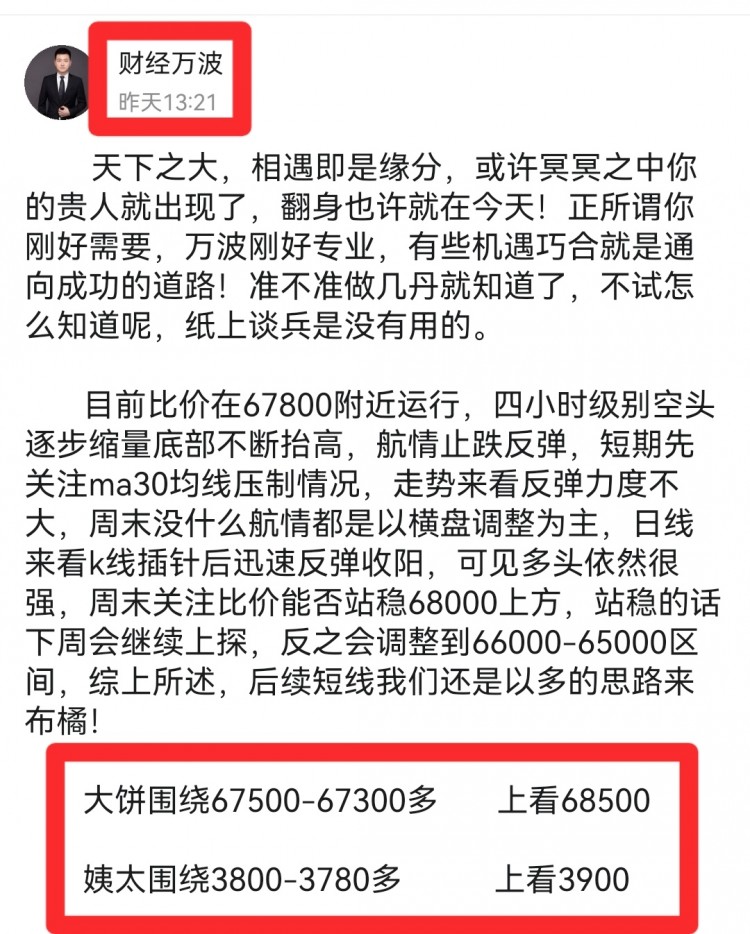 [财经万波]午后比特币操作建议分析！