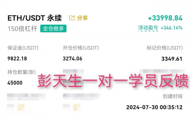 彭天生730午后及晚间比特币以太坊操作建议